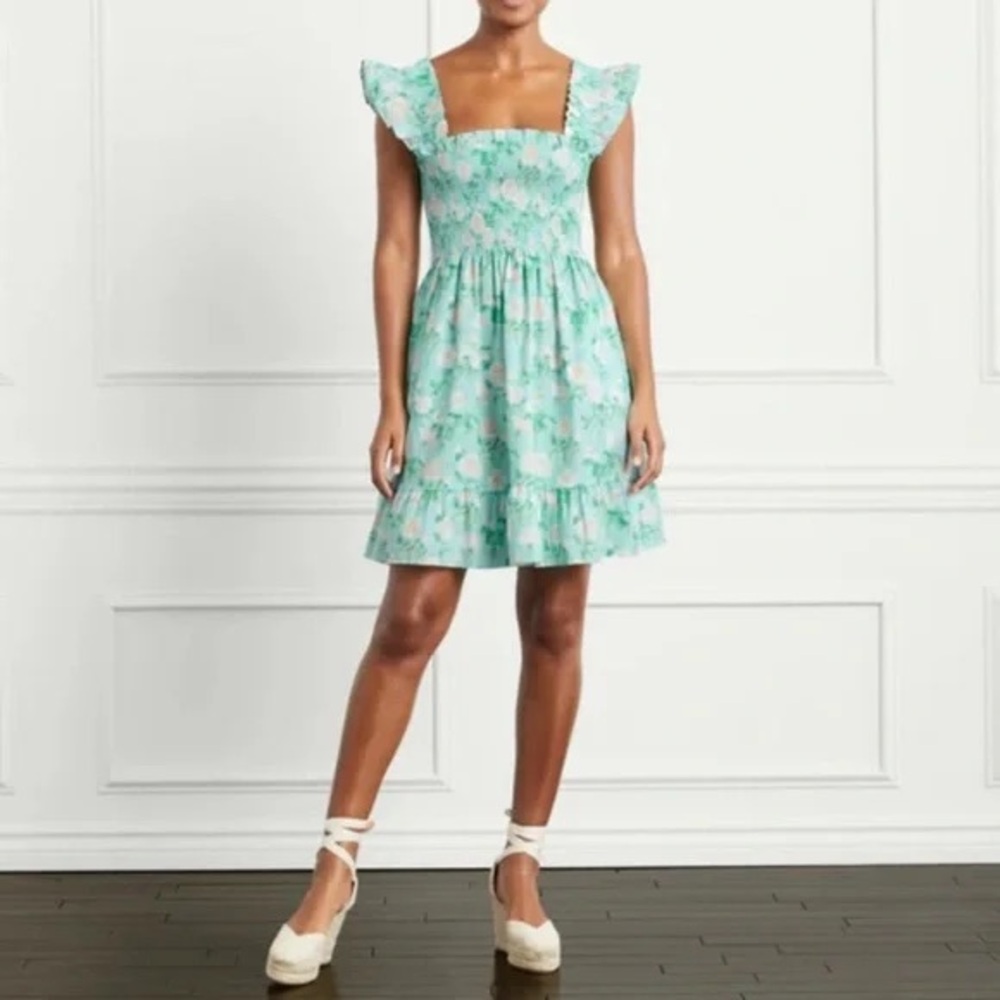 Hill House Floral Nap Dress - Blue Roses Poplin - Picture 5 of 5